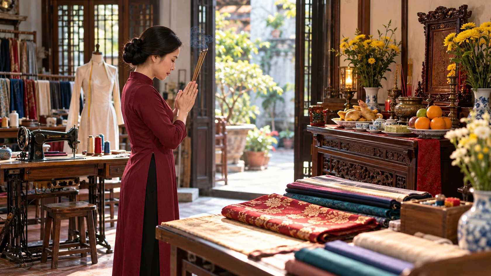 Văn khấn cúng giỗ Tổ nghề May