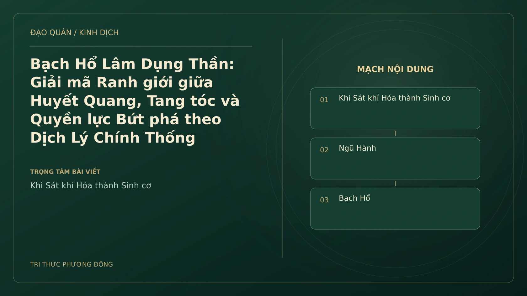 Minh họa Dịch học: Bạch Hổ Lâm Dụng Thần: Giải mã Ranh giới giữa Huyết Quang, Tang tóc và Quyền lực Bứt phá theo Dịch Lý Chính Thống