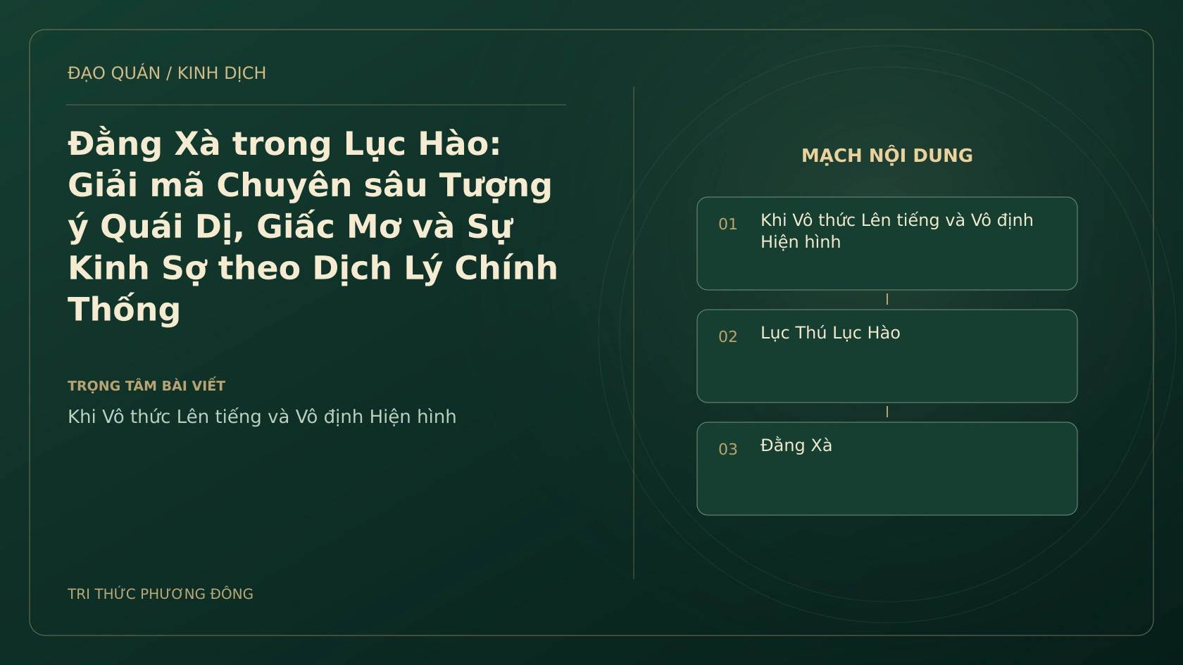 Minh họa Dịch học: Đằng Xà trong Lục Hào: Giải mã Chuyên sâu Tượng ý Quái Dị, Giấc Mơ và Sự Kinh Sợ theo Dịch Lý Chính Thống