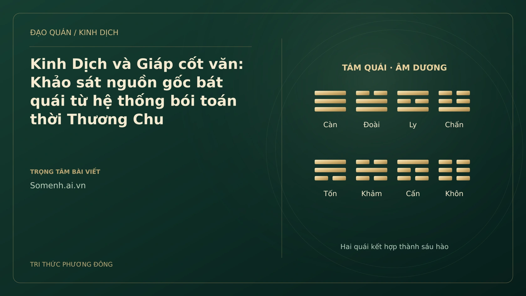 Minh họa Dịch học: Kinh Dịch và Giáp cốt văn: Khảo sát nguồn gốc bát quái từ hệ thống bói toán thời Thương Chu