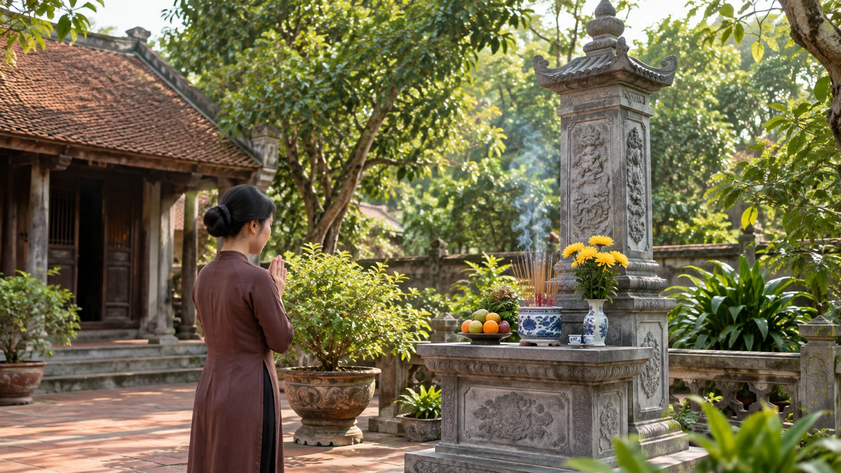 Văn khấn cây hương ngoài trời