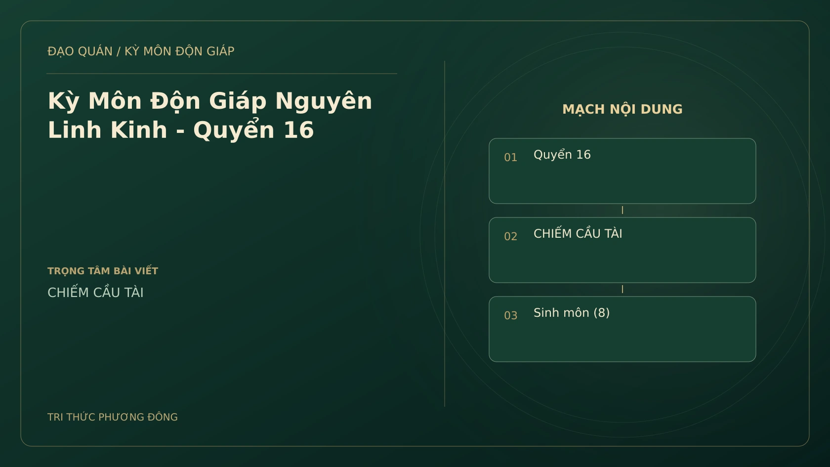 Kỳ Môn Độn Giáp Nguyên Linh Kinh - Quyển 16