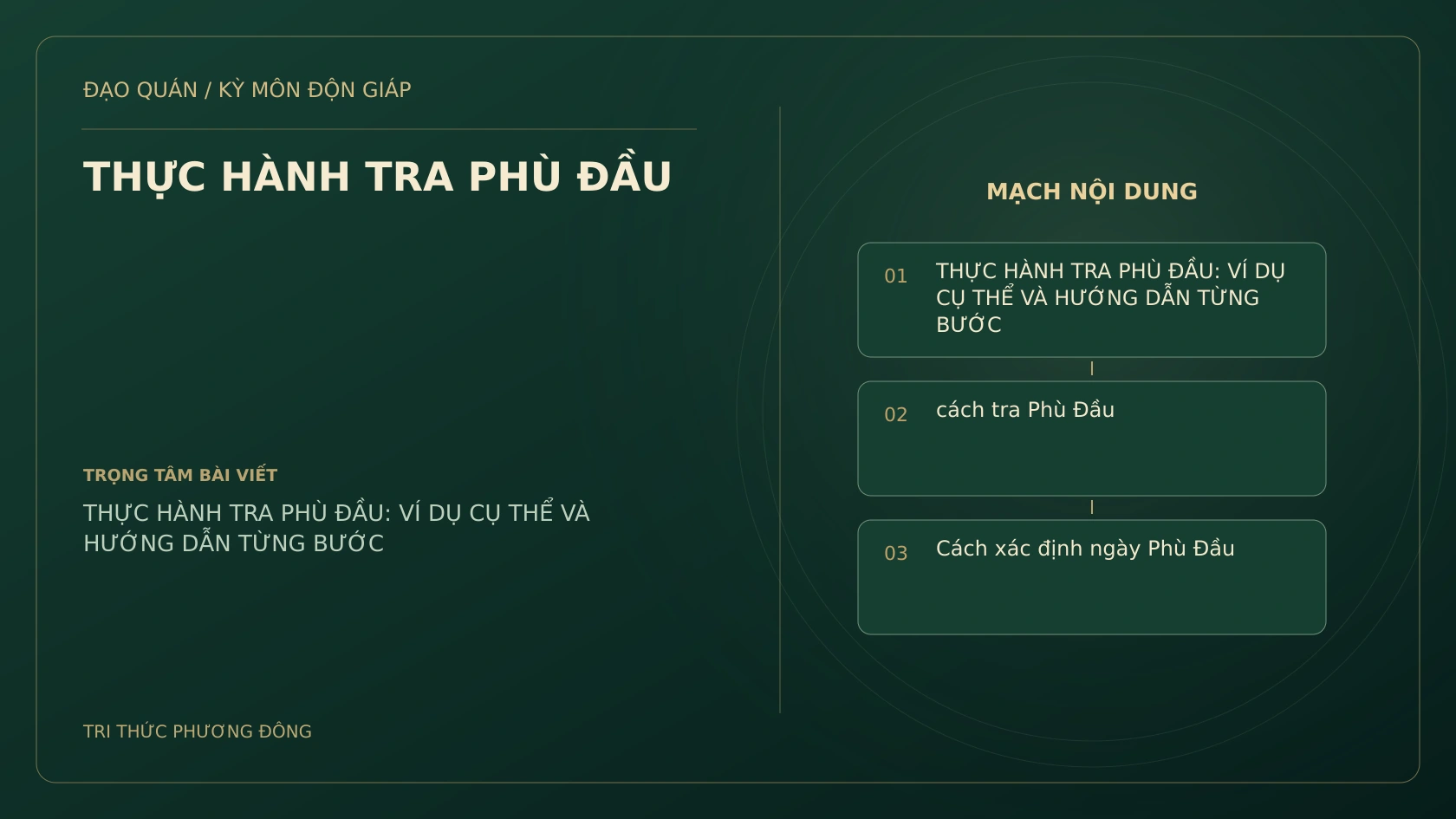 THỰC HÀNH TRA PHÙ ĐẦU