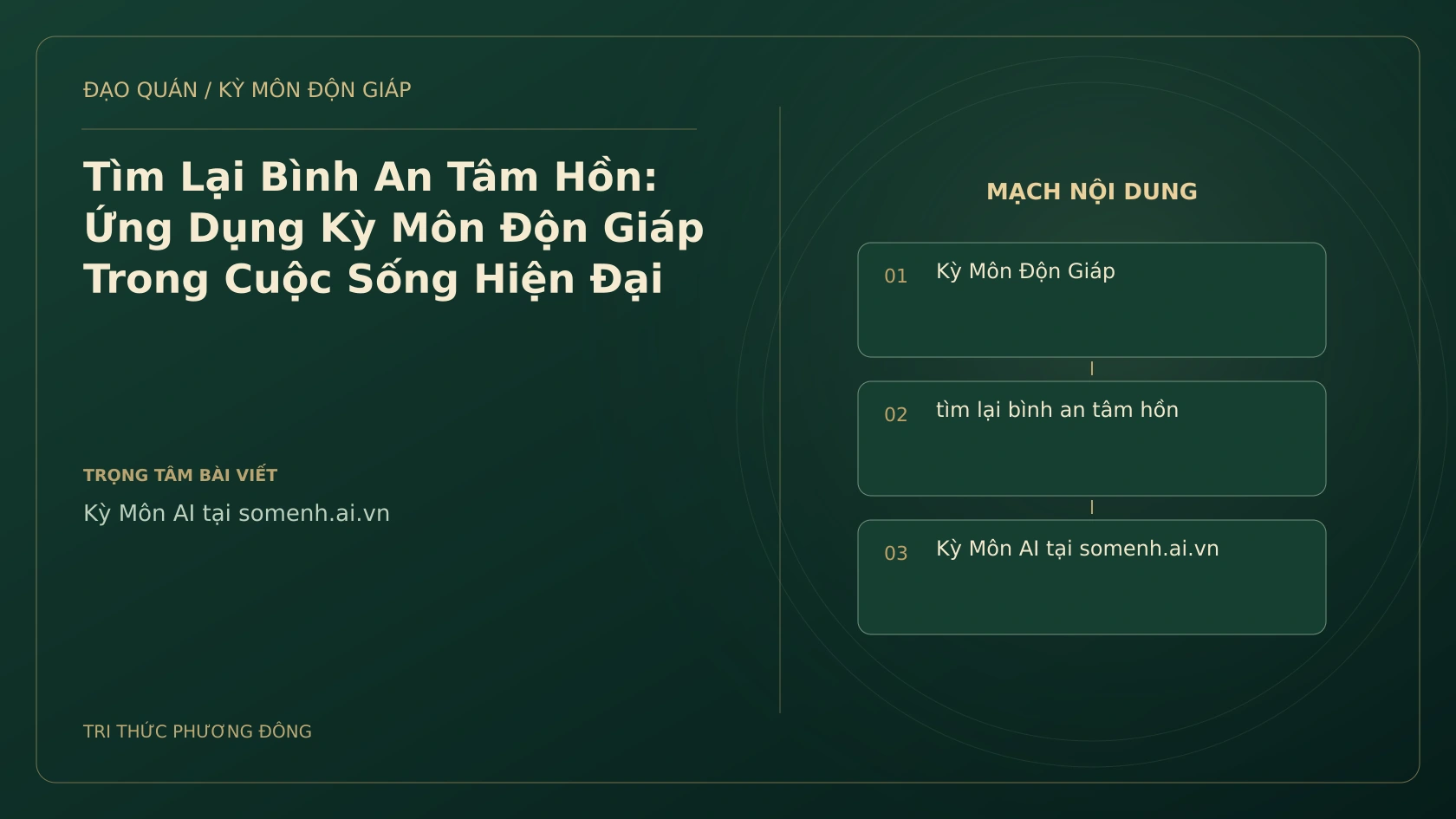 Tìm Lại Bình An Tâm Hồn: Ứng Dụng Kỳ Môn Độn Giáp Trong Cuộc Sống Hiện Đại