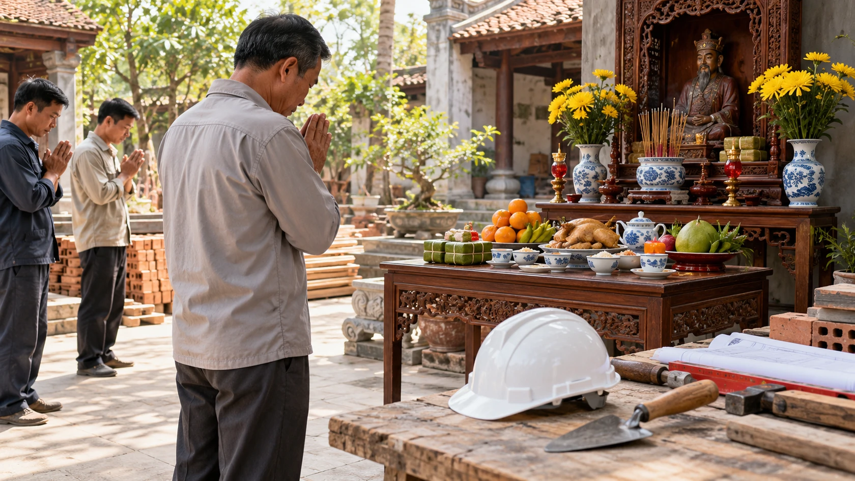 Cách cúng tổ nghề xây dựng