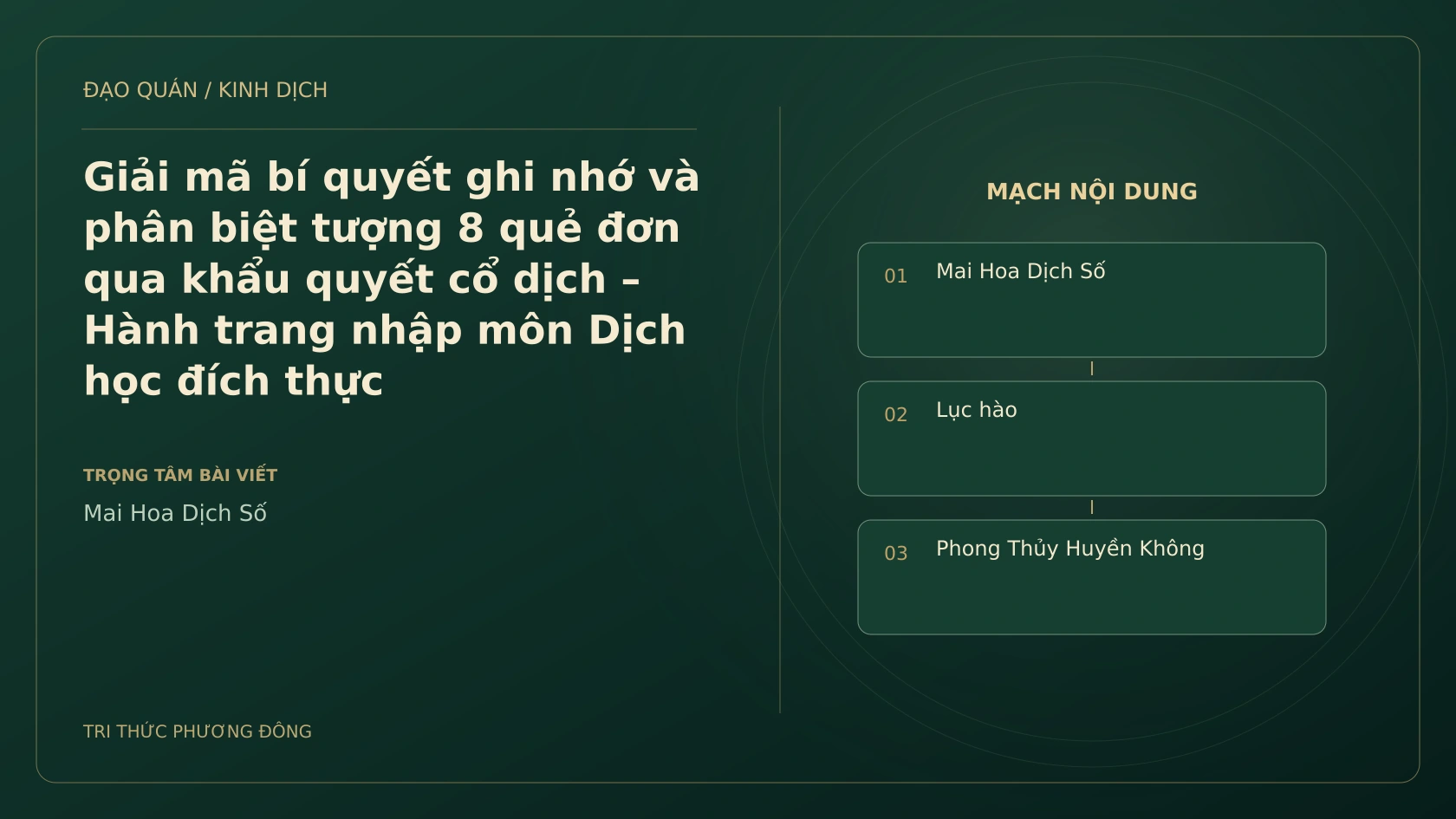 Minh họa Dịch học: Giải mã bí quyết ghi nhớ và phân biệt tượng 8 quẻ đơn qua khẩu quyết cổ dịch – Hành trang nhập môn Dịch học đích thực