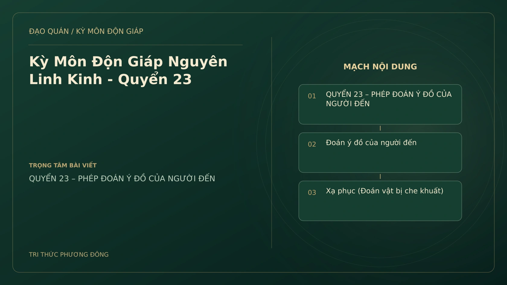 Kỳ Môn Độn Giáp Nguyên Linh Kinh - Quyển 23