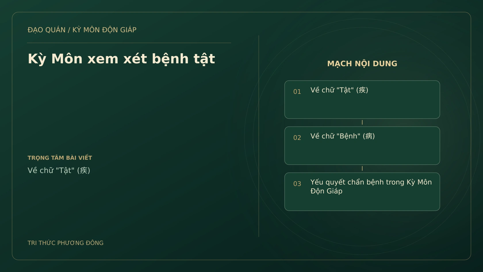 Kỳ Môn xem xét bệnh tật