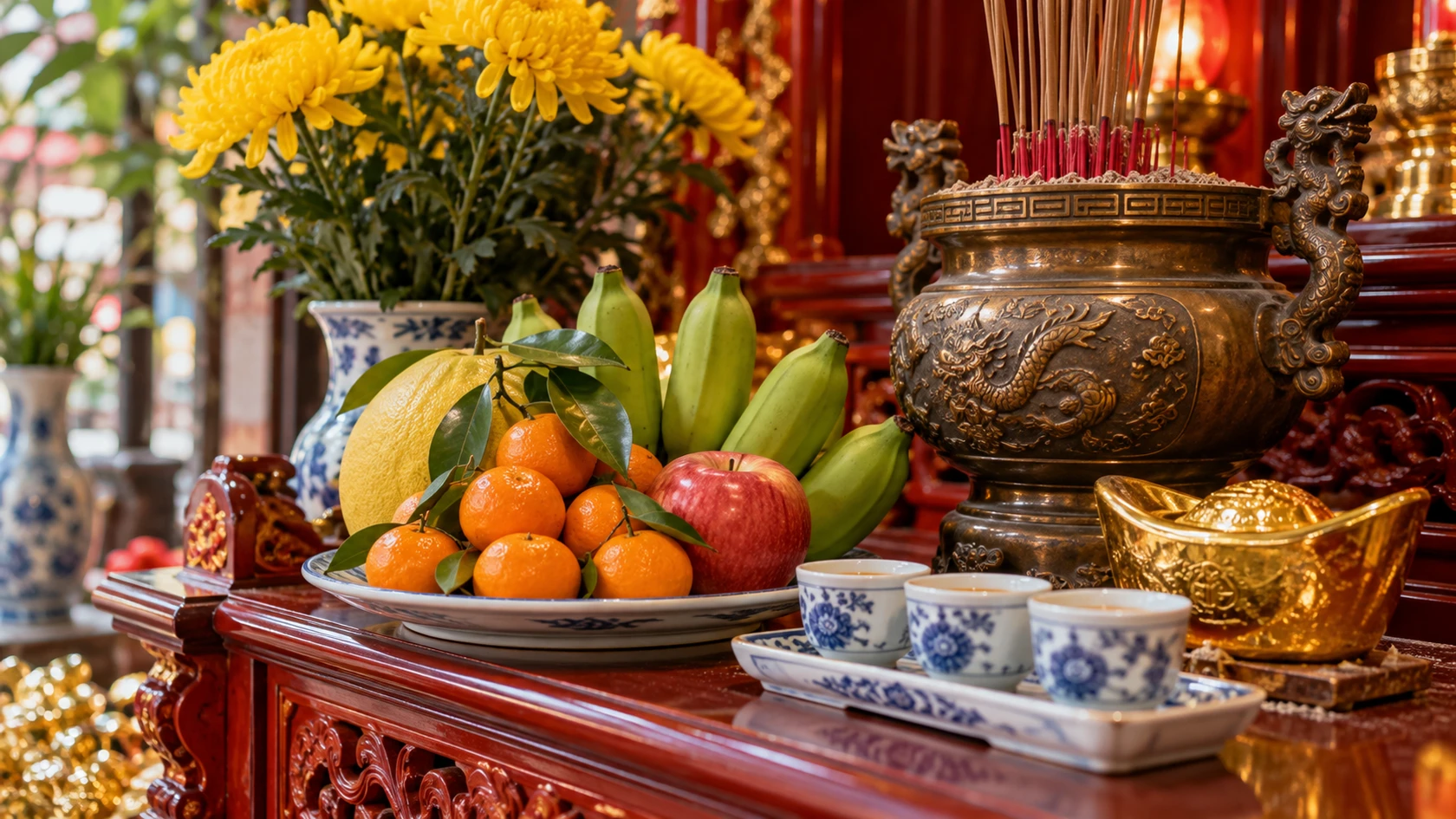 Văn khấn thần tài mùng 10 tháng Giêng