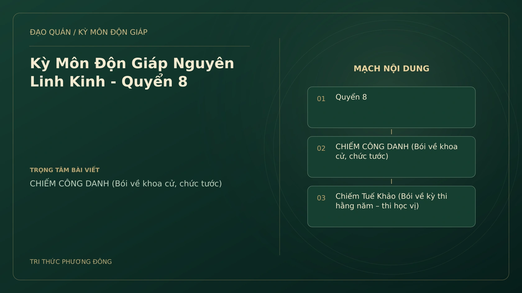 Kỳ Môn Độn Giáp Nguyên Linh Kinh - Quyển 8