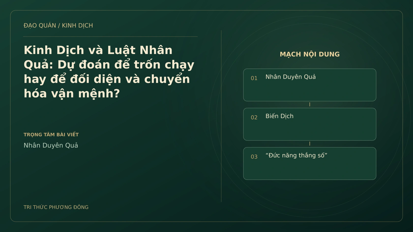 Minh họa Dịch học: Kinh Dịch và Luật Nhân Quả: Dự đoán để trốn chạy hay để đối diện và chuyển hóa vận mệnh?
