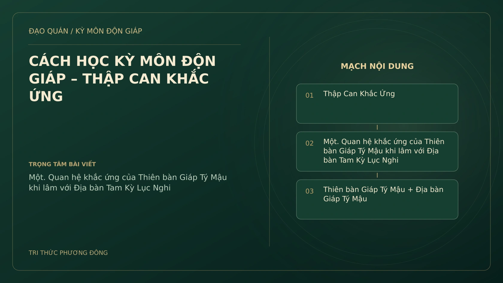 CÁCH HỌC KỲ MÔN ĐỘN GIÁP – THẬP CAN KHẮC ỨNG