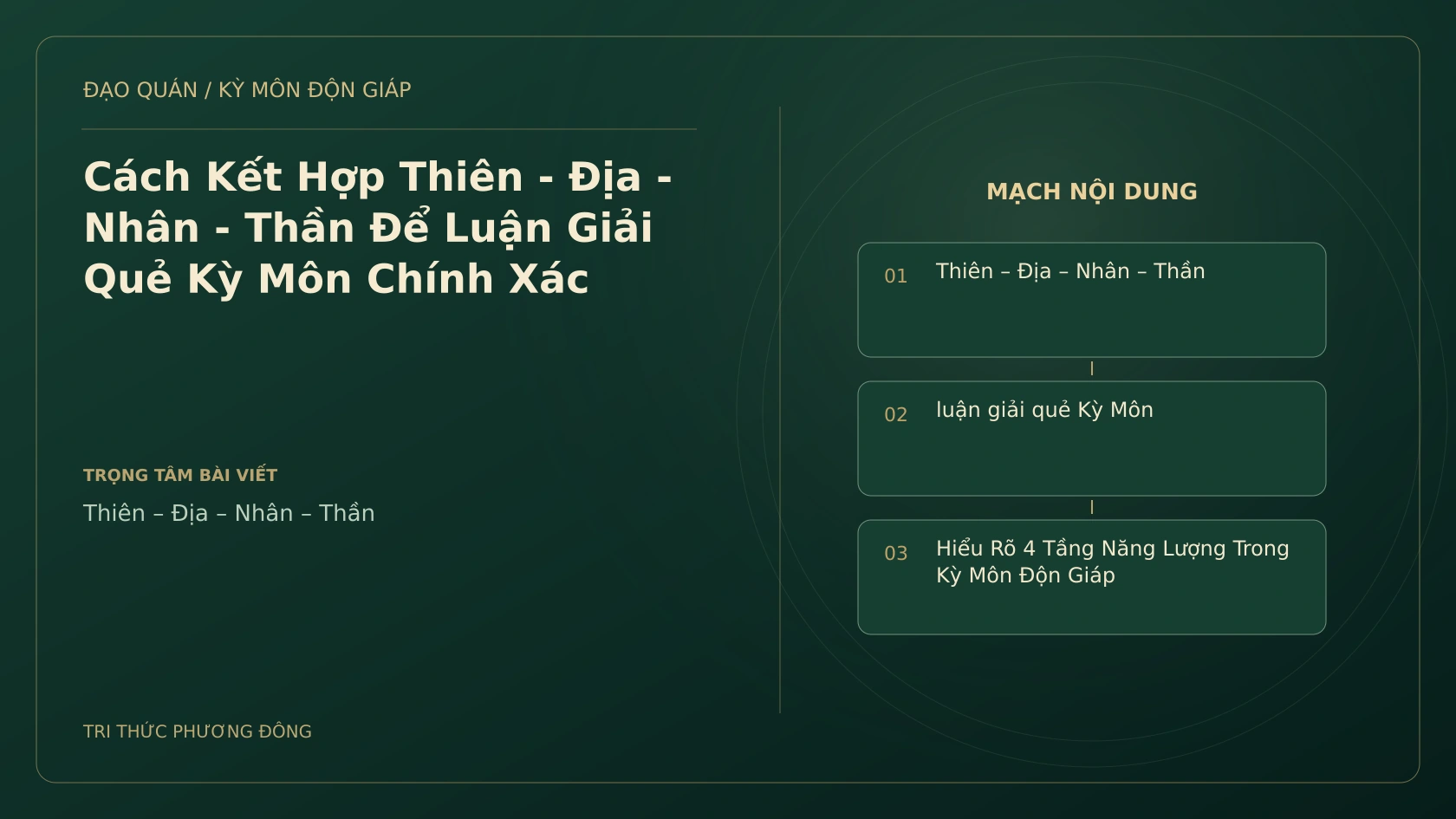 Cách Kết Hợp Thiên - Địa - Nhân - Thần Để Luận Giải Quẻ Kỳ Môn Chính Xác