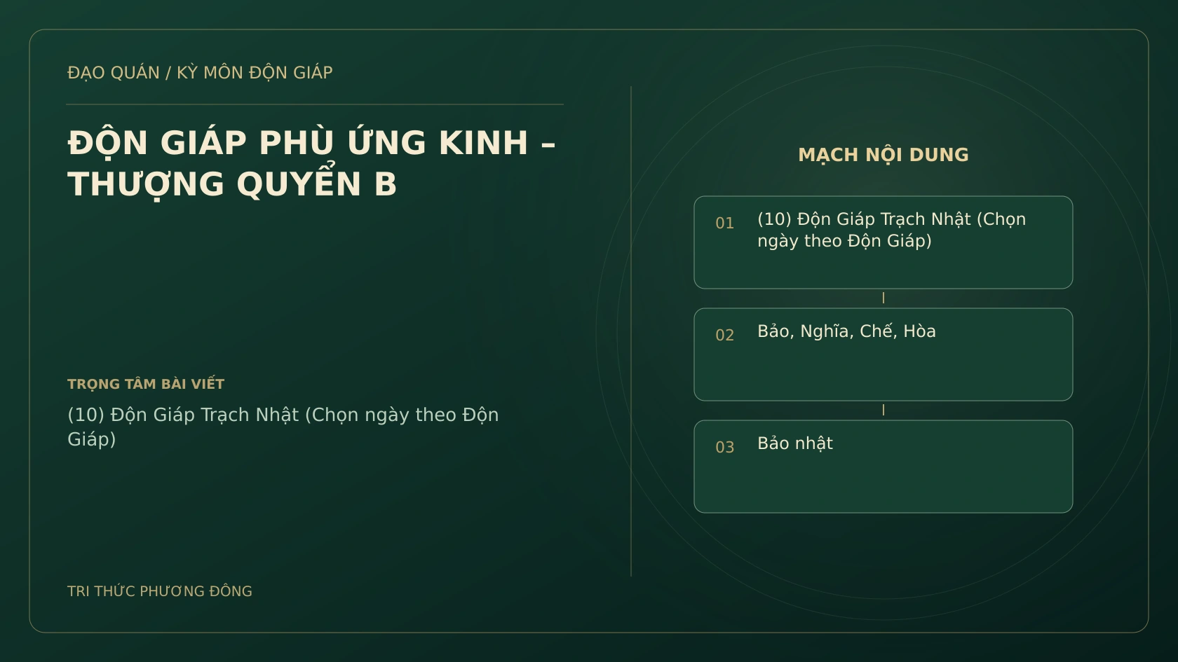 ĐỘN GIÁP PHÙ ỨNG KINH – THƯỢNG QUYỂN B