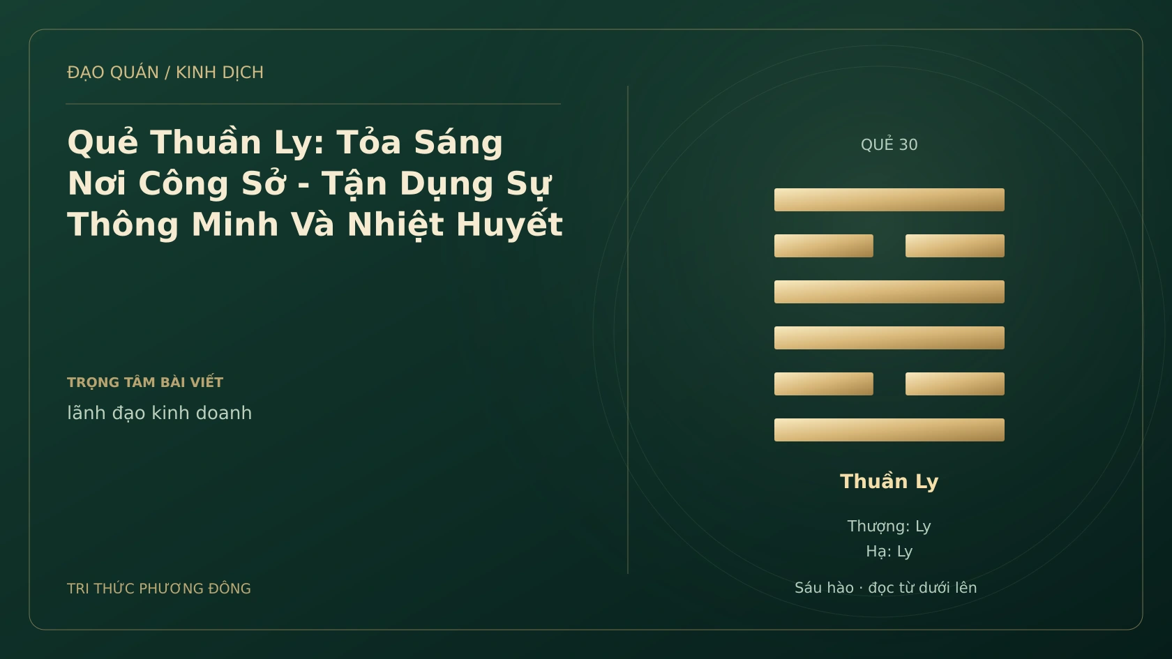 Minh họa Dịch học: Quẻ Thuần Ly: Tỏa Sáng Nơi Công Sở - Tận Dụng Sự Thông Minh Và Nhiệt Huyết
