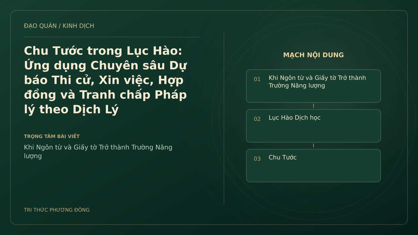 Minh họa Dịch học: Chu Tước trong Lục Hào: Ứng dụng Chuyên sâu Dự báo Thi cử, Xin việc, Hợp đồng và Tranh chấp Pháp lý theo Dịch Lý