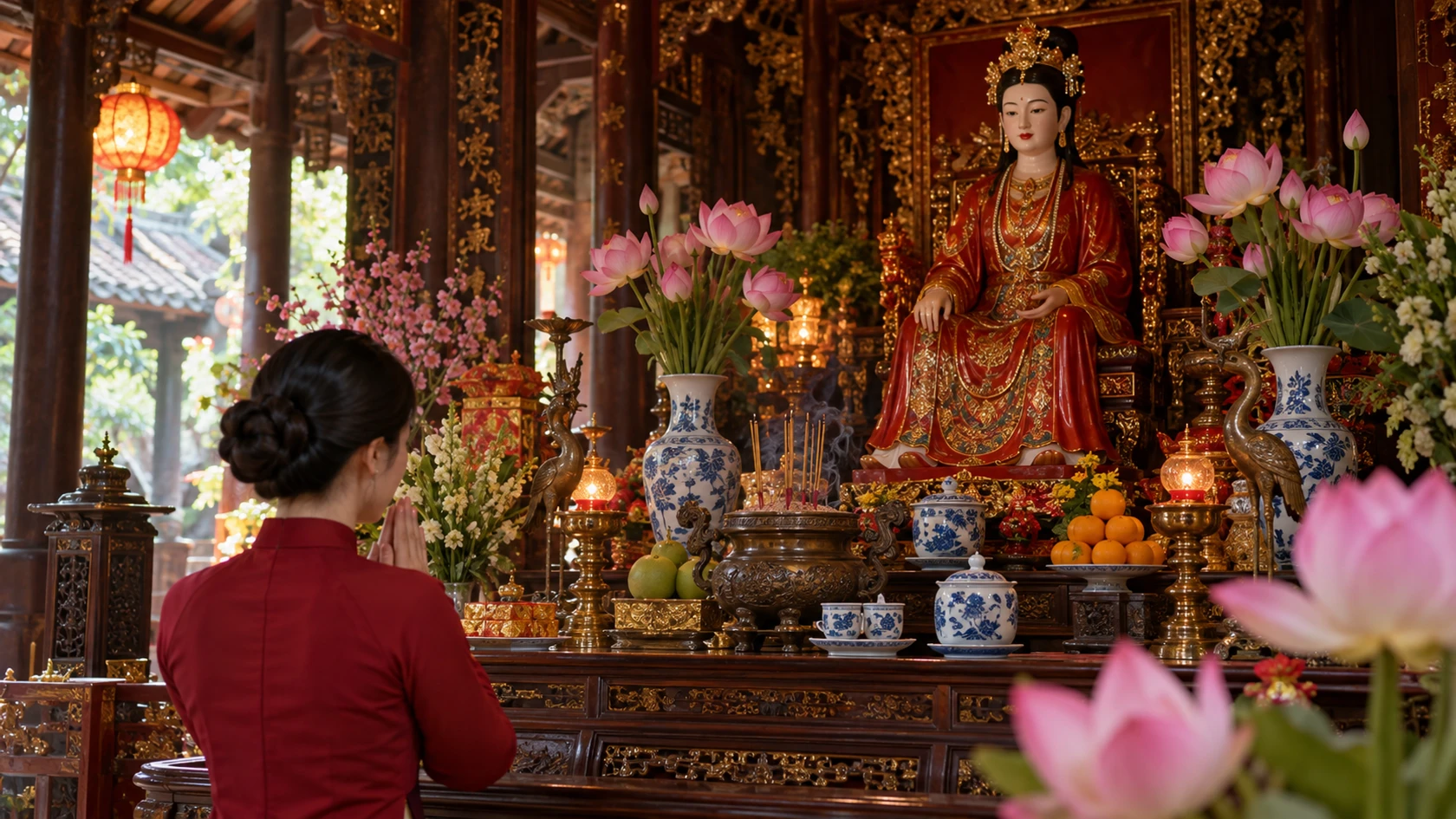 Bài văn khấn Mẫu Liễu Hạnh cầu may