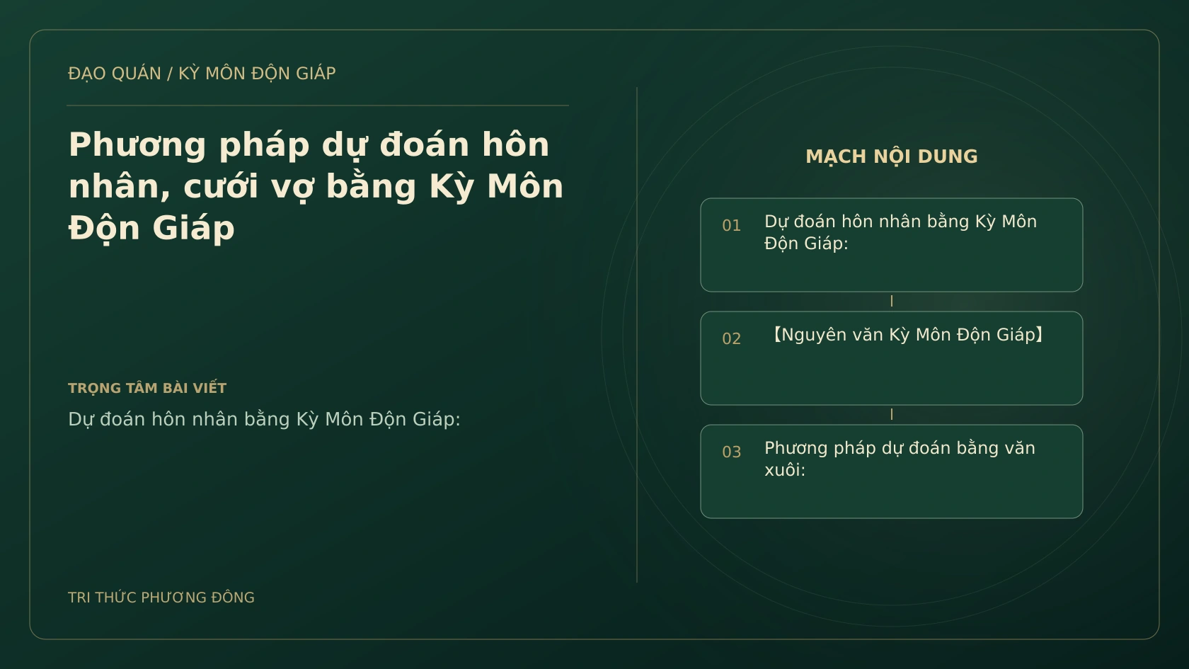 Phương pháp dự đoán hôn nhân, cưới vợ bằng Kỳ Môn Độn Giáp