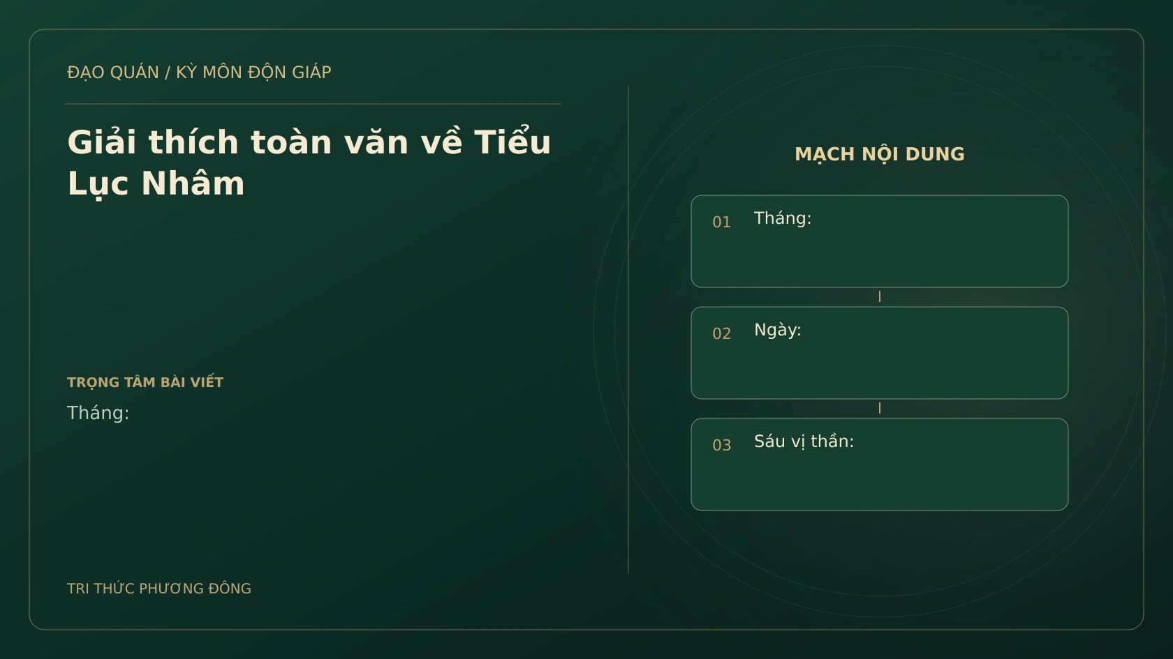 Giải thích toàn văn về Tiểu Lục Nhâm
