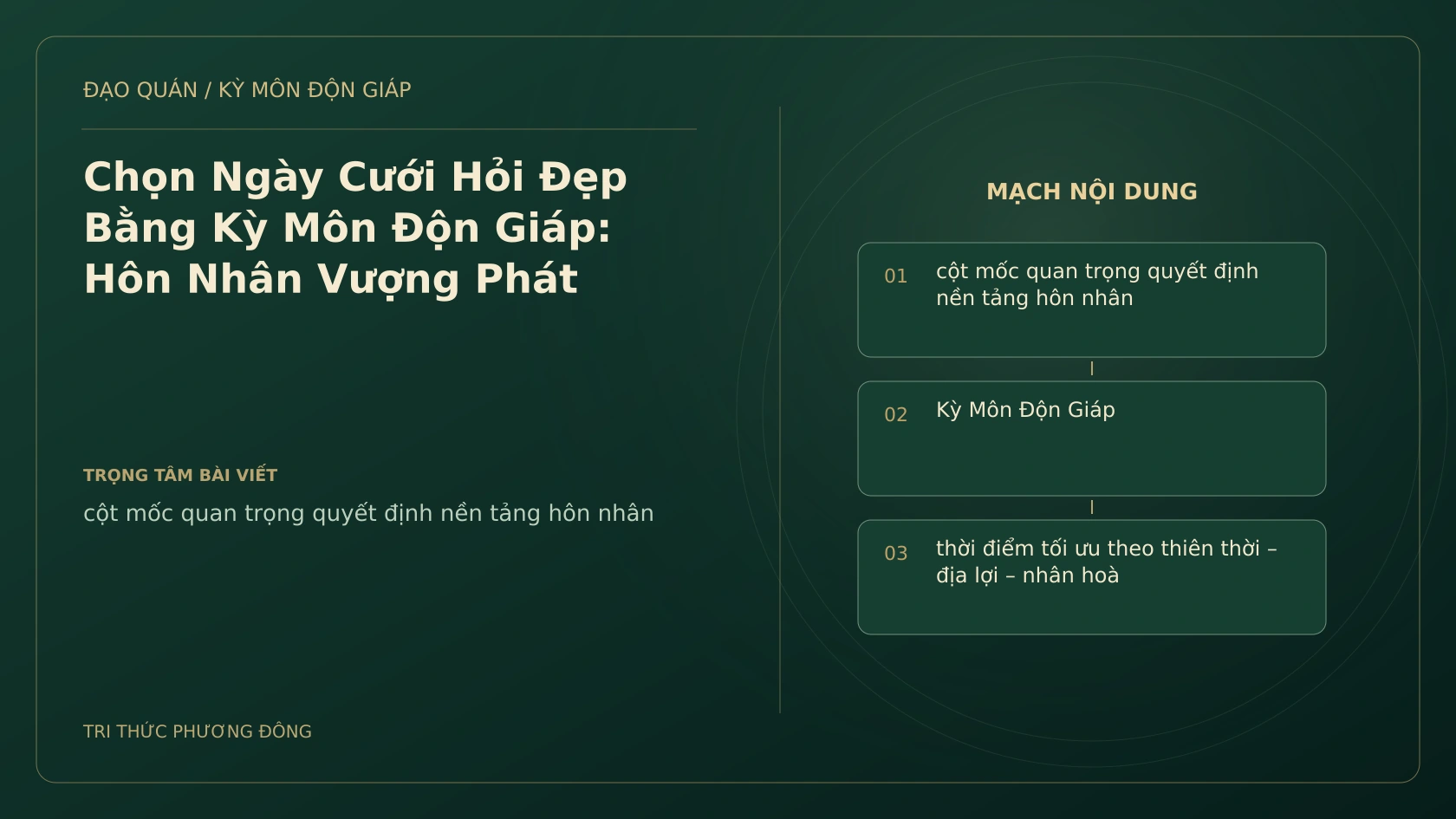 Chọn Ngày Cưới Hỏi Đẹp Bằng Kỳ Môn Độn Giáp: Hôn Nhân Vượng Phát