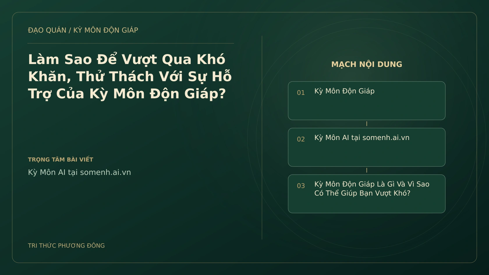 Làm Sao Để Vượt Qua Khó Khăn, Thử Thách Với Sự Hỗ Trợ Của Kỳ Môn Độn Giáp?