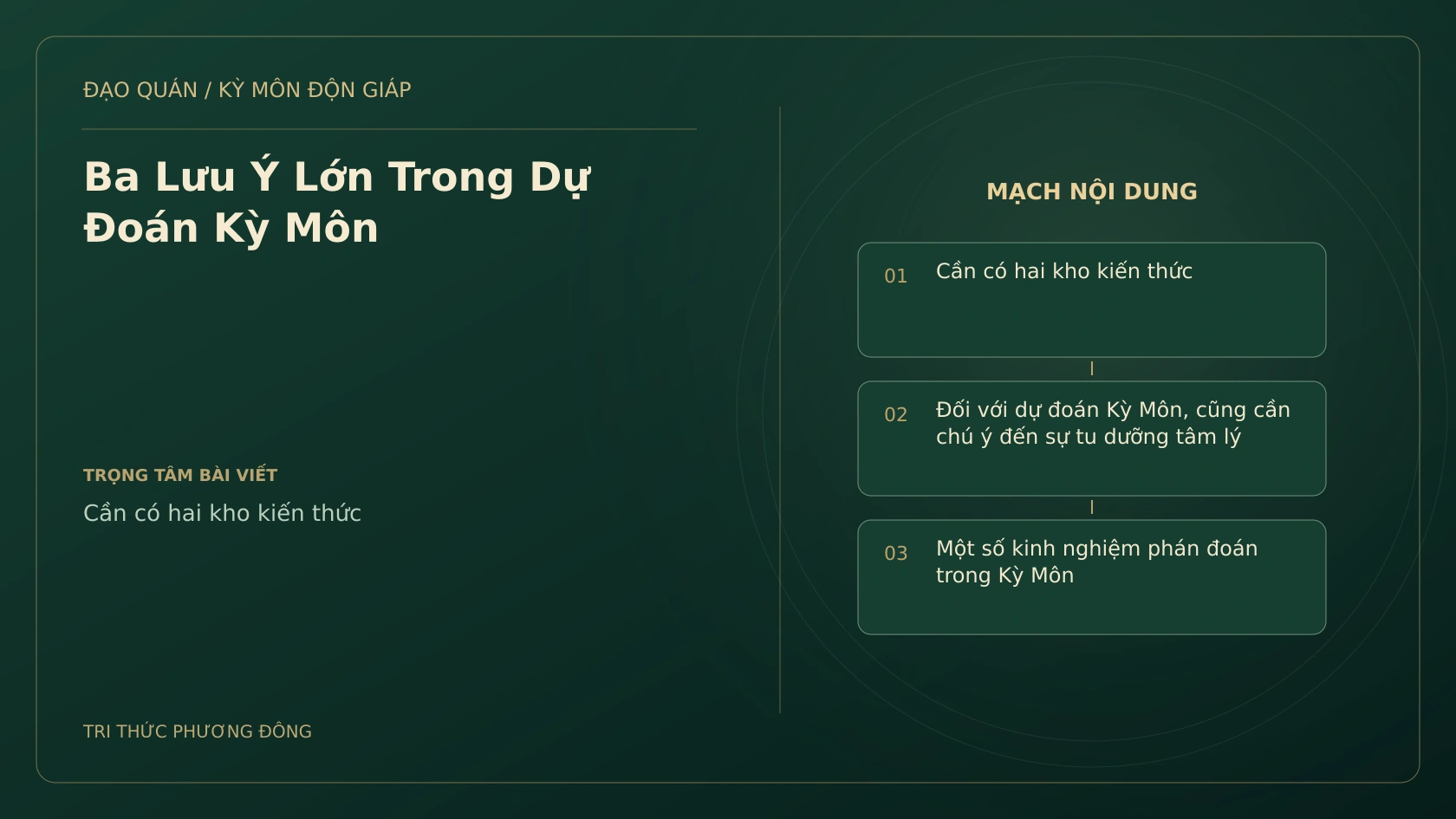 Ba Lưu Ý Lớn Trong Dự Đoán Kỳ Môn