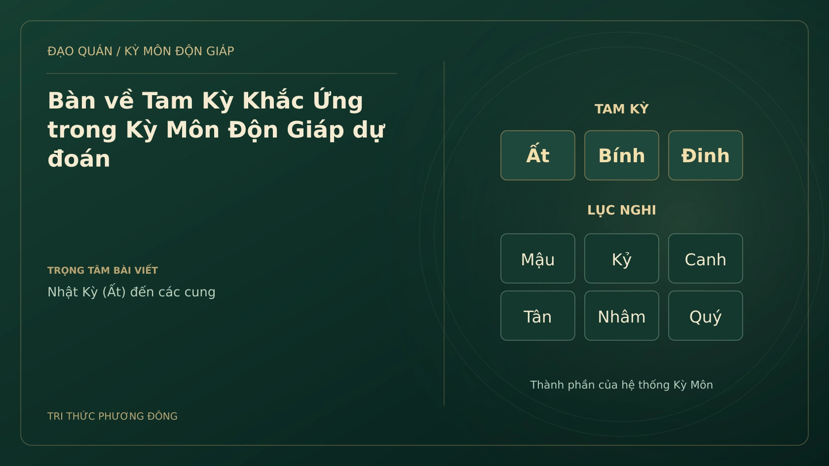 Bàn về Tam Kỳ Khắc Ứng trong Kỳ Môn Độn Giáp dự đoán