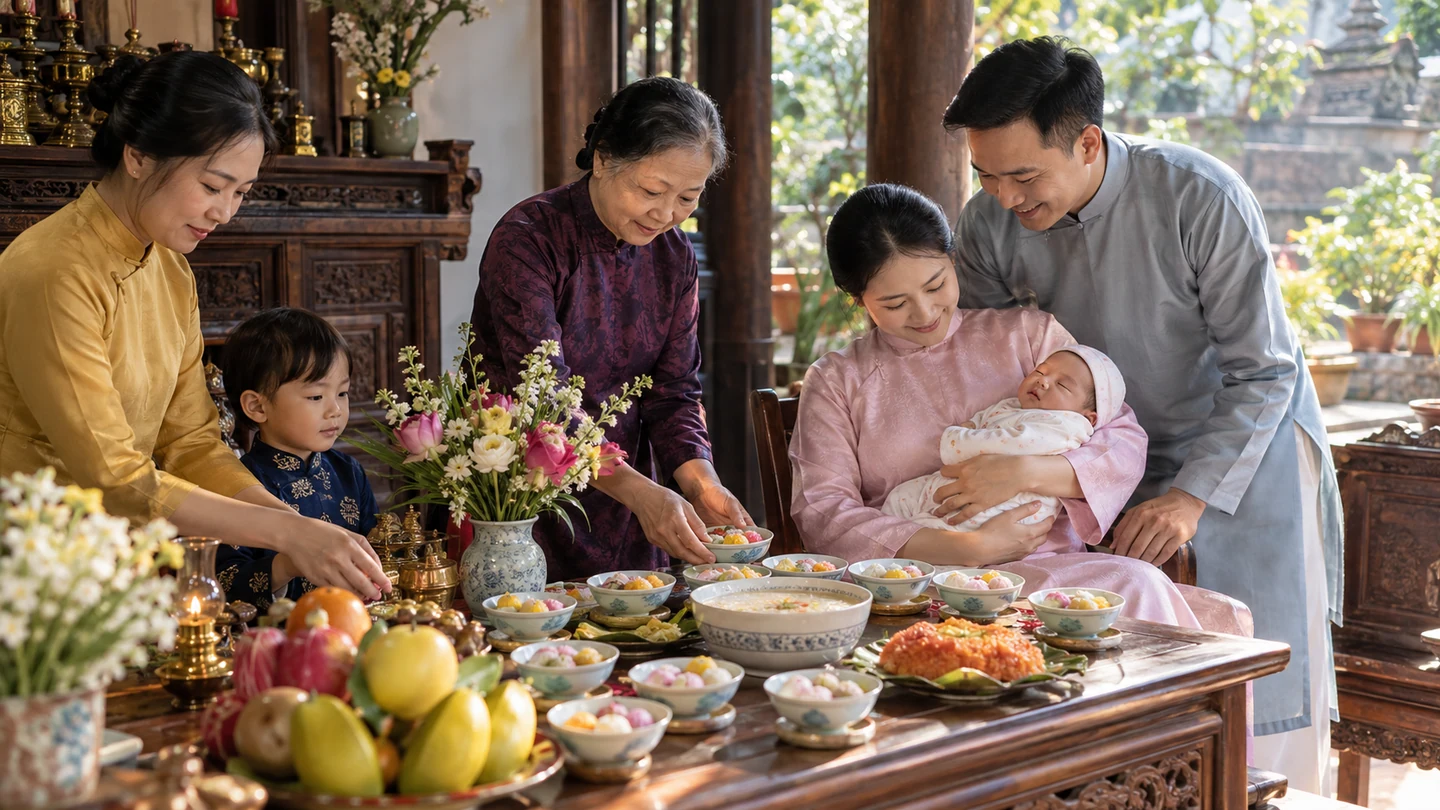 Lễ cúng Mụ (Đầy cữ, đầy tháng, đầy năm)