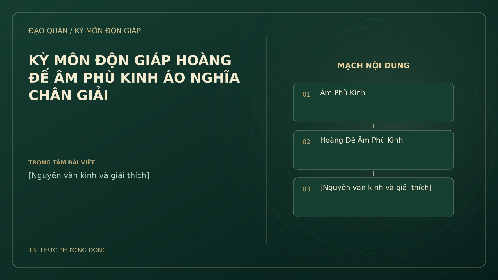KỲ MÔN ĐỘN GIÁP HOÀNG ĐẾ ÂM PHÙ KINH ÁO NGHĨA CHÂN GIẢI