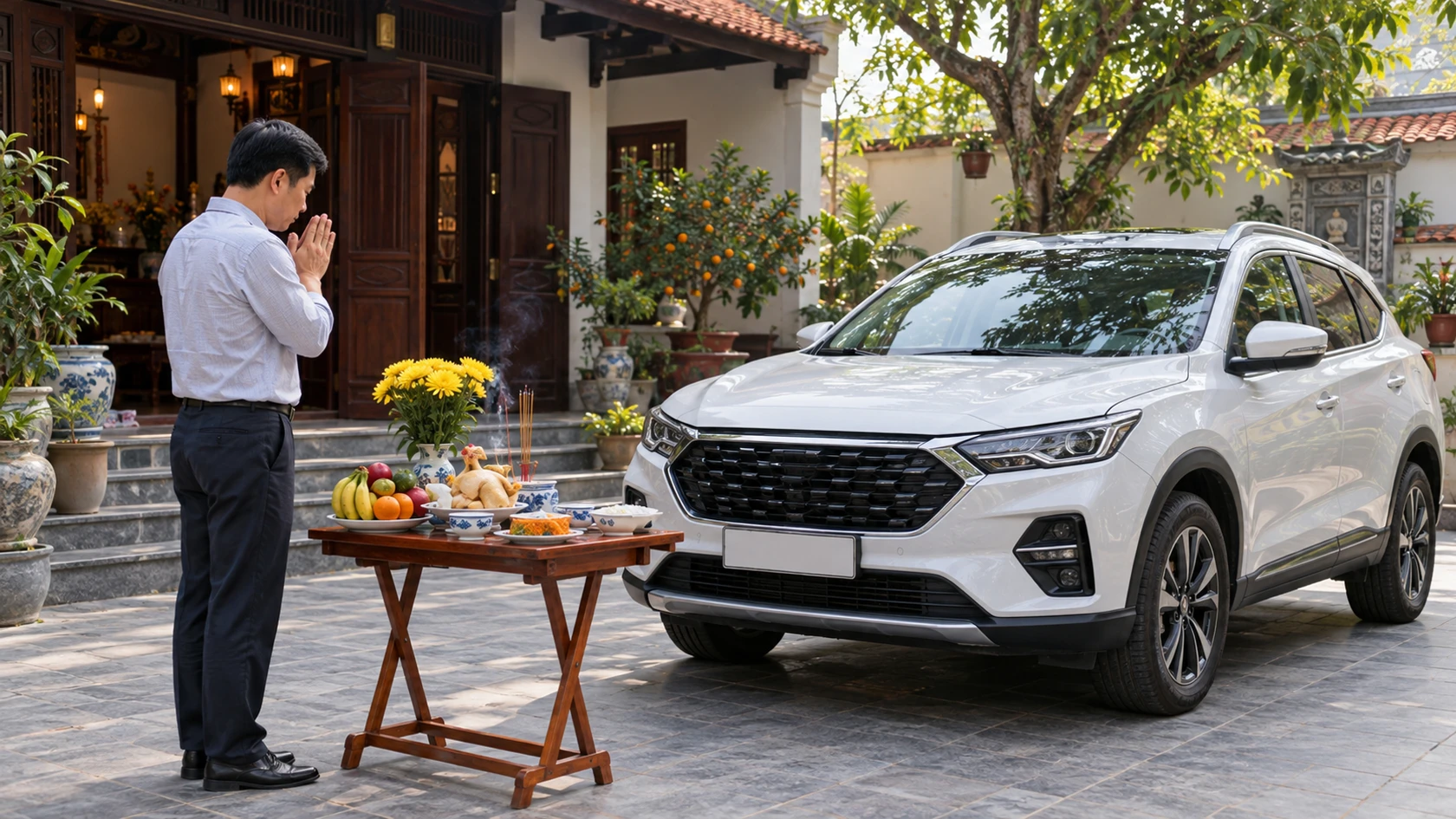 Văn khấn cúng xe hàng tháng