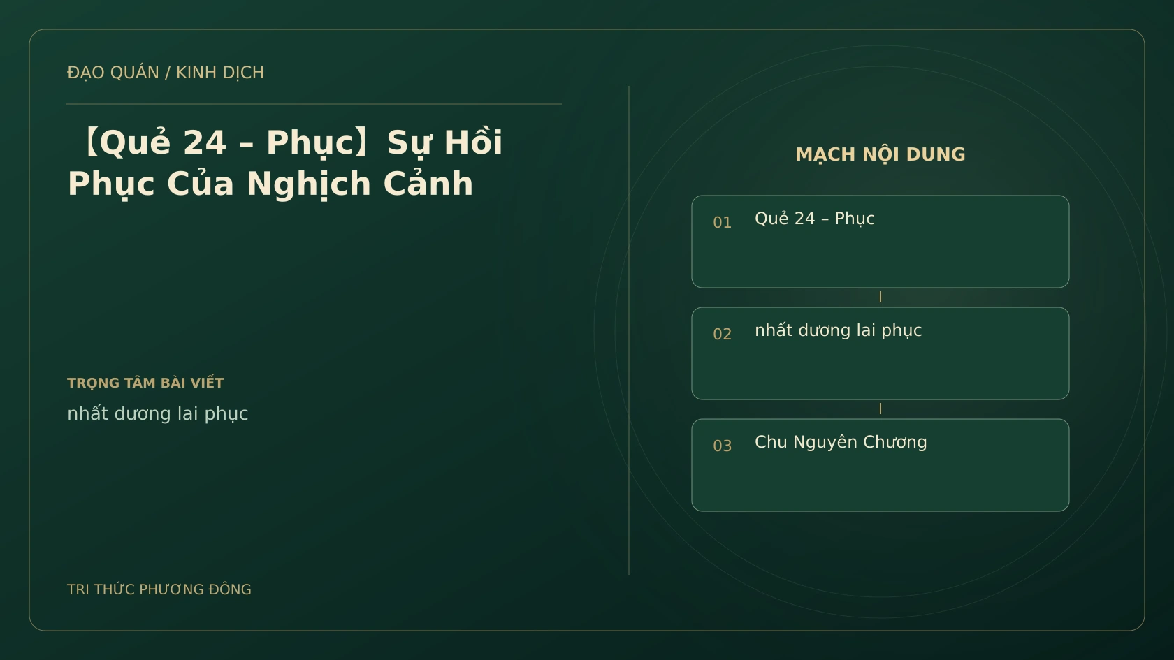 Minh họa Dịch học: 【Quẻ 24 – Phục】Sự Hồi Phục Của Nghịch Cảnh