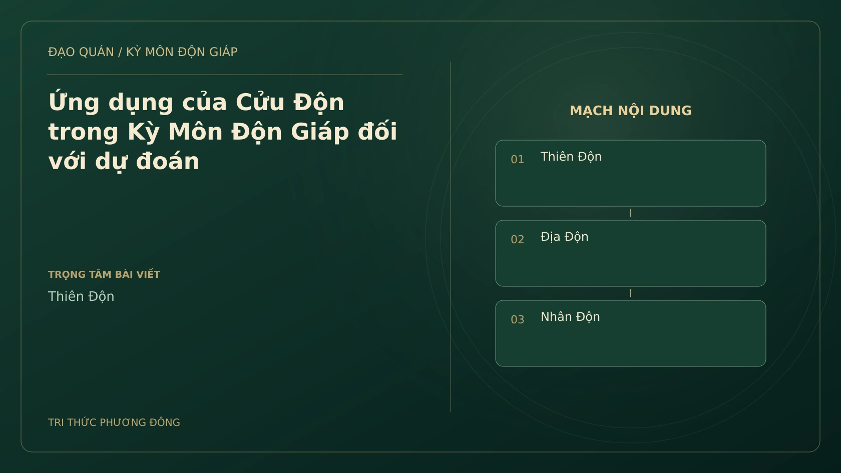 Ứng dụng của Cửu Độn trong Kỳ Môn Độn Giáp đối với dự đoán
