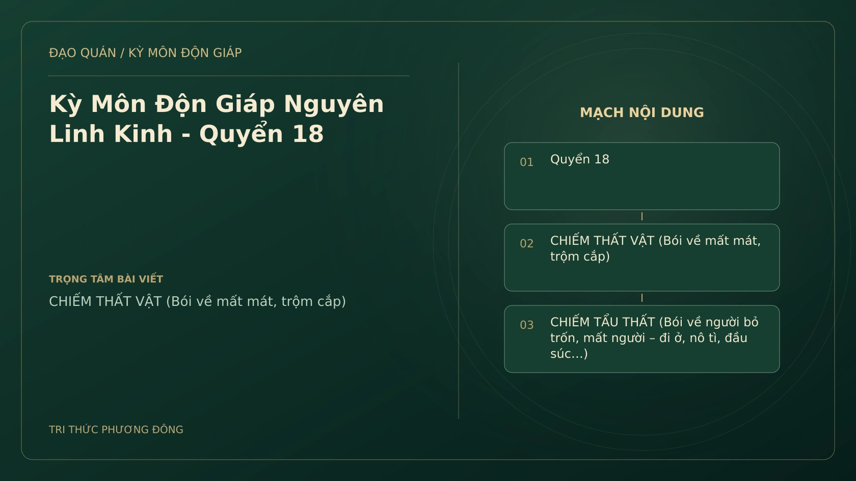 Kỳ Môn Độn Giáp Nguyên Linh Kinh - Quyển 18