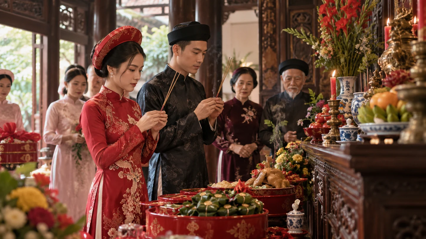 Văn khấn khi cưới gả