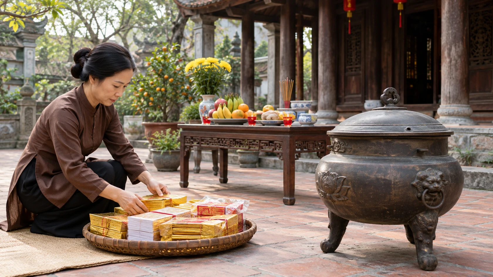 Bài khấn khi đốt vàng mã