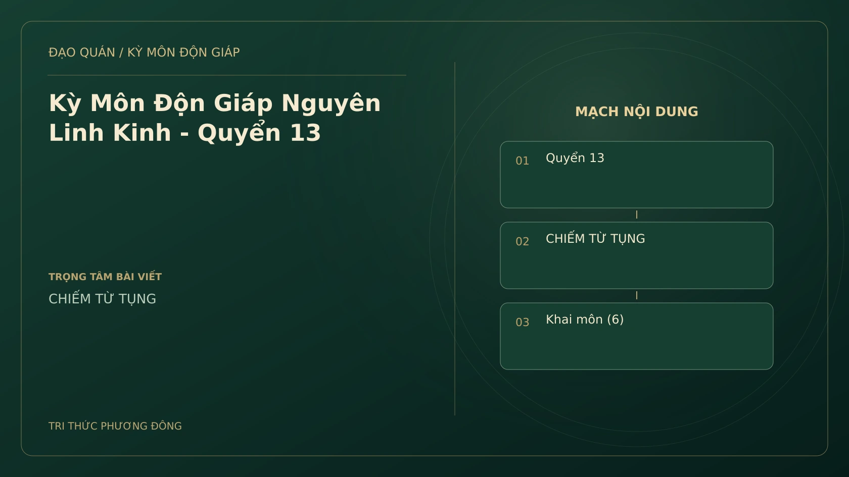 Kỳ Môn Độn Giáp Nguyên Linh Kinh - Quyển 13