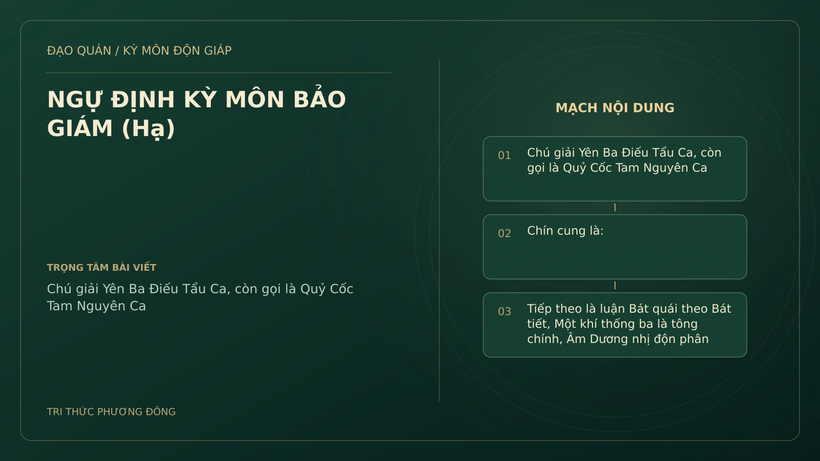 NGỰ ĐỊNH KỲ MÔN BẢO GIÁM (Hạ)