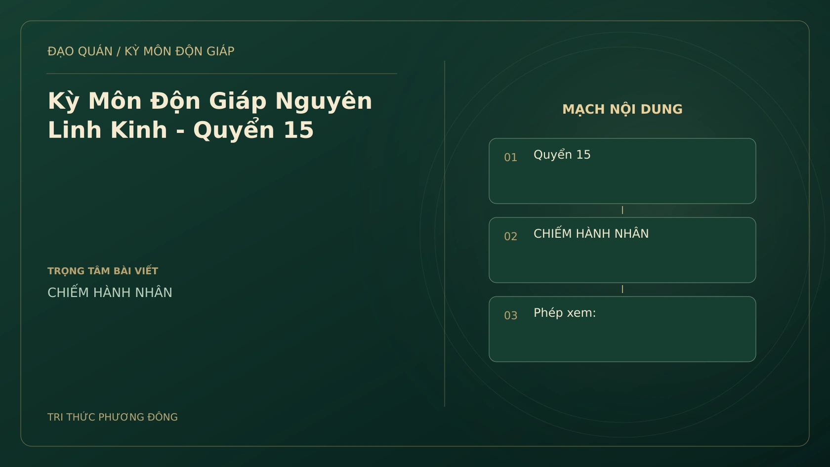 Kỳ Môn Độn Giáp Nguyên Linh Kinh - Quyển 15