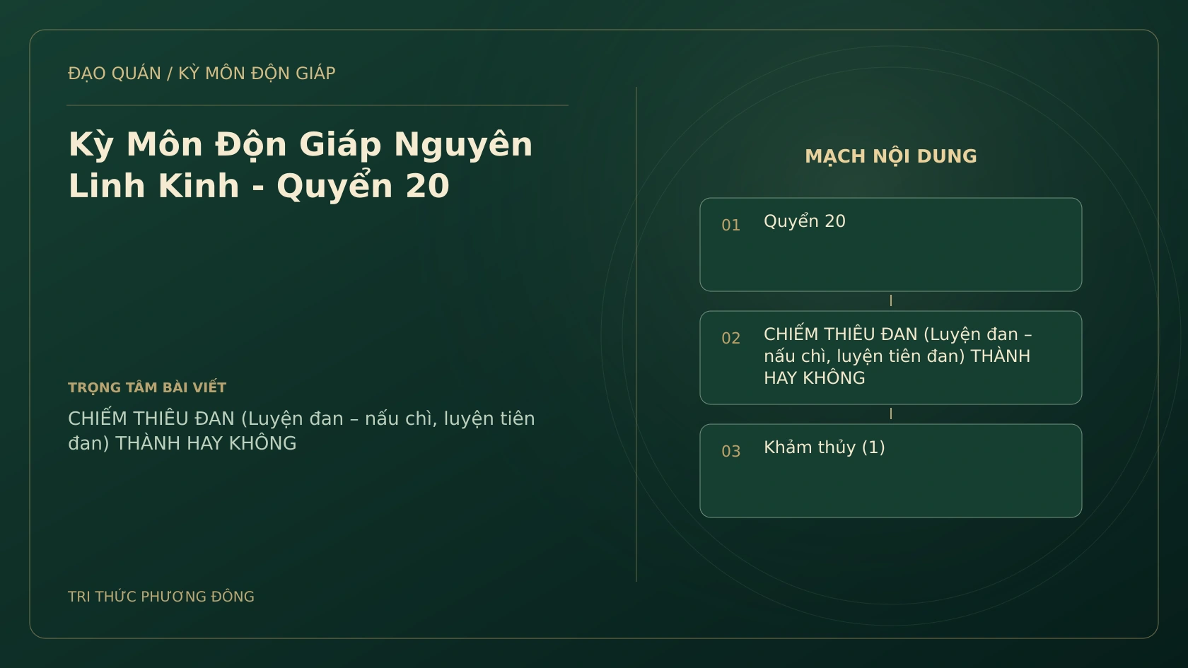 Kỳ Môn Độn Giáp Nguyên Linh Kinh - Quyển 20