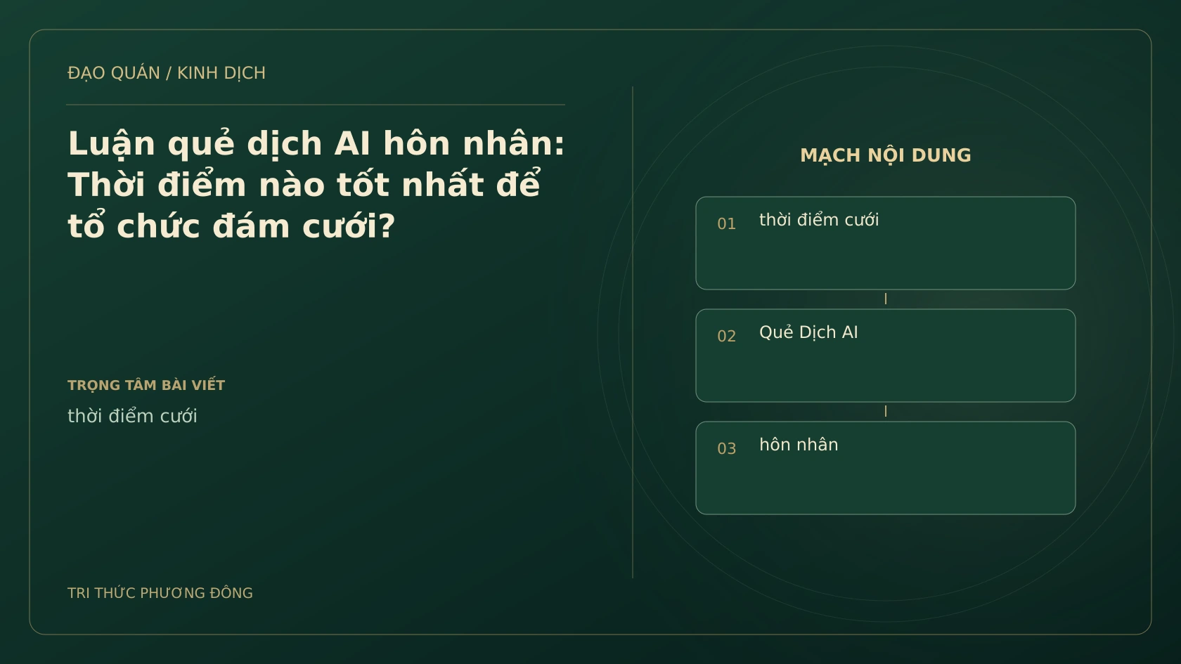 Minh họa Dịch học: Luận quẻ dịch AI hôn nhân: Thời điểm nào tốt nhất để tổ chức đám cưới?