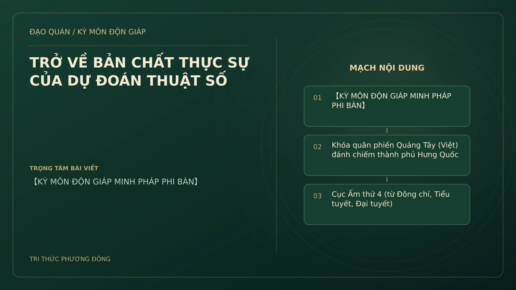 TRỞ VỀ BẢN CHẤT THỰC SỰ CỦA DỰ ĐOÁN THUẬT SỐ