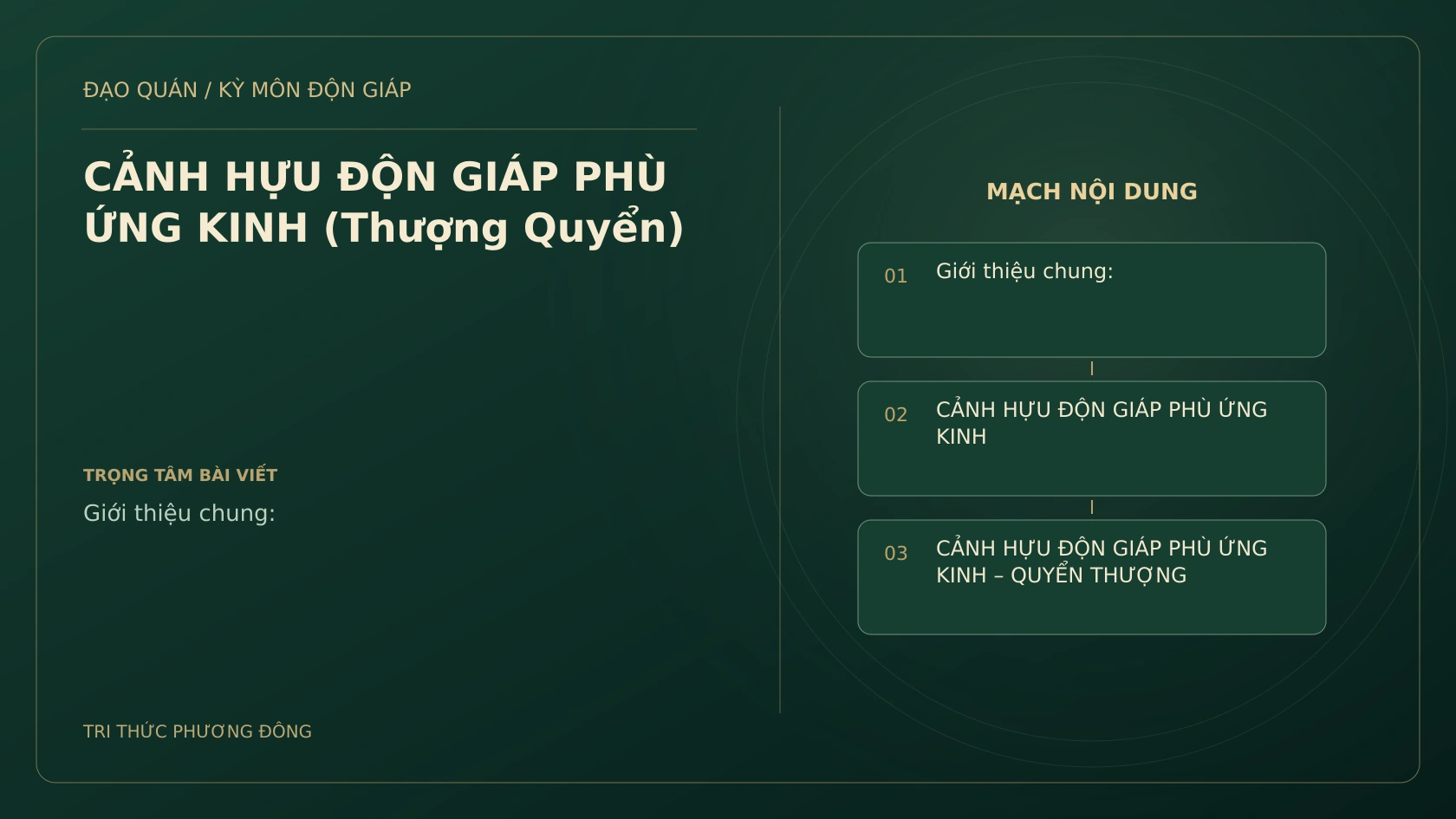 CẢNH HỰU ĐỘN GIÁP PHÙ ỨNG KINH (Thượng Quyển)