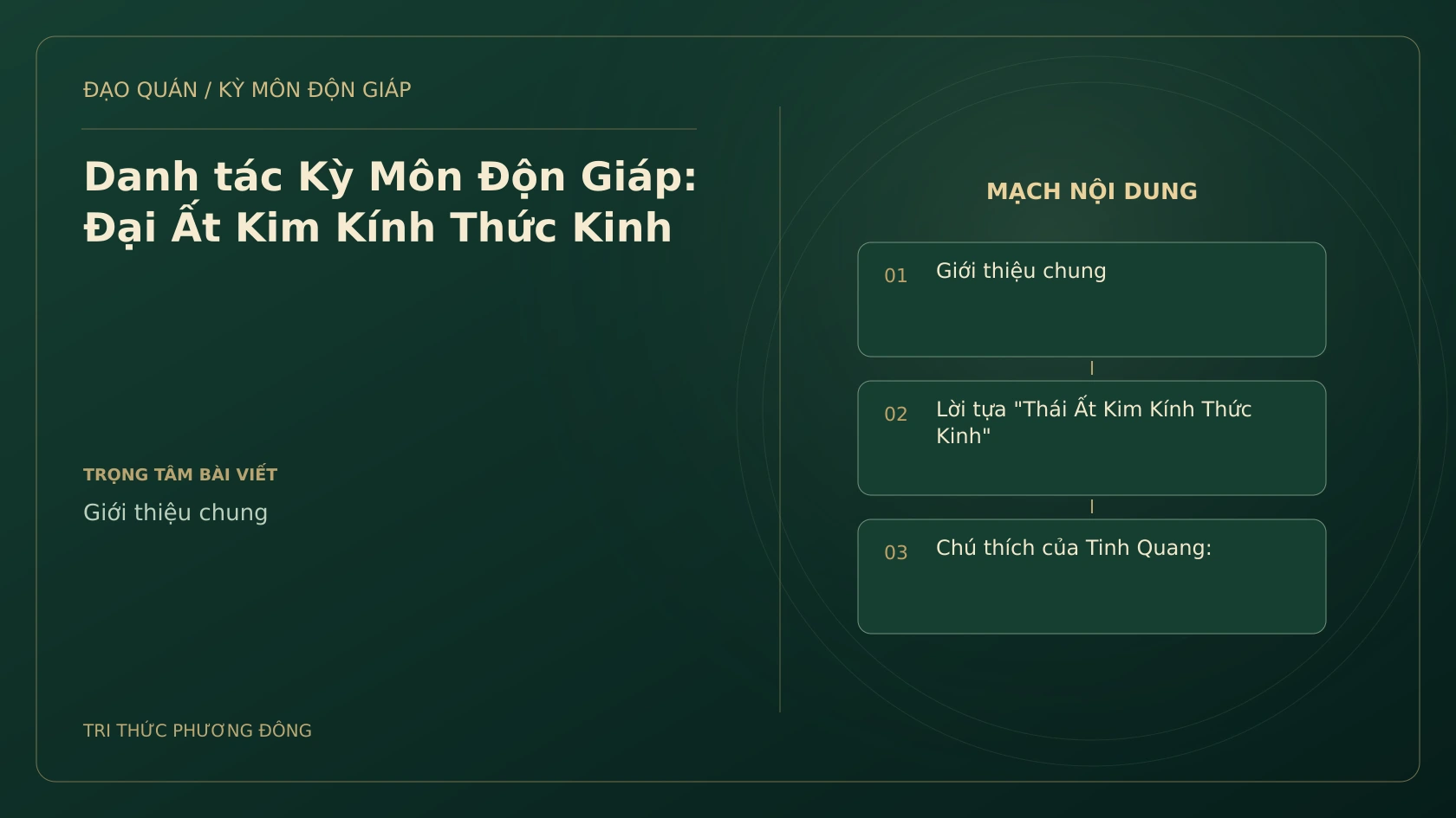 Danh tác Kỳ Môn Độn Giáp: Đại Ất Kim Kính Thức Kinh