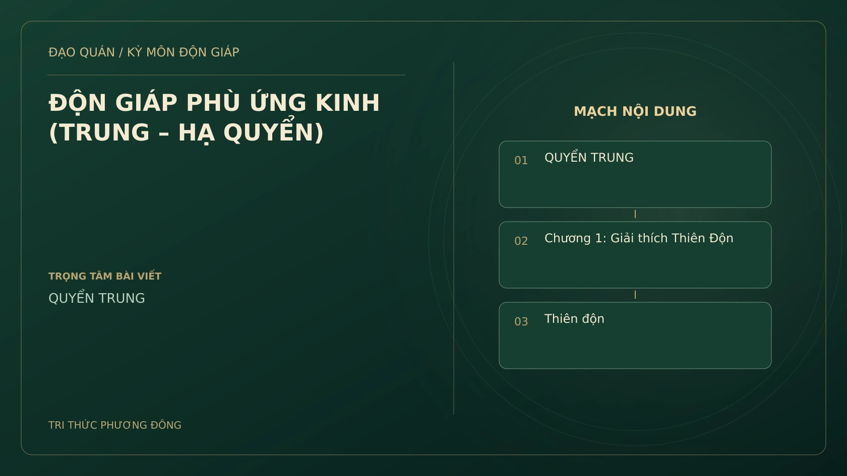 ĐỘN GIÁP PHÙ ỨNG KINH (TRUNG – HẠ QUYỂN)