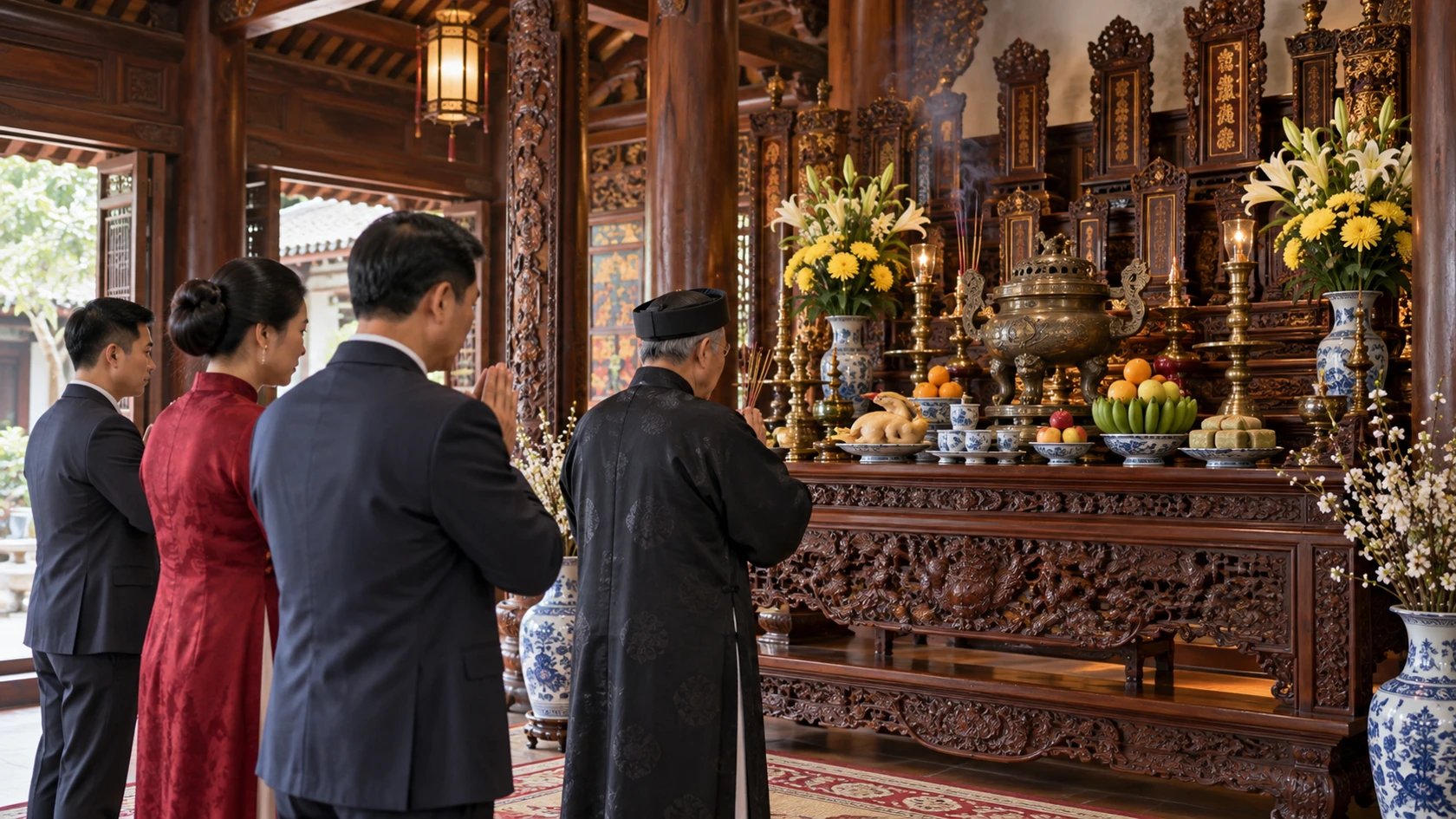 Văn khấn cúng tại nhà thờ họ