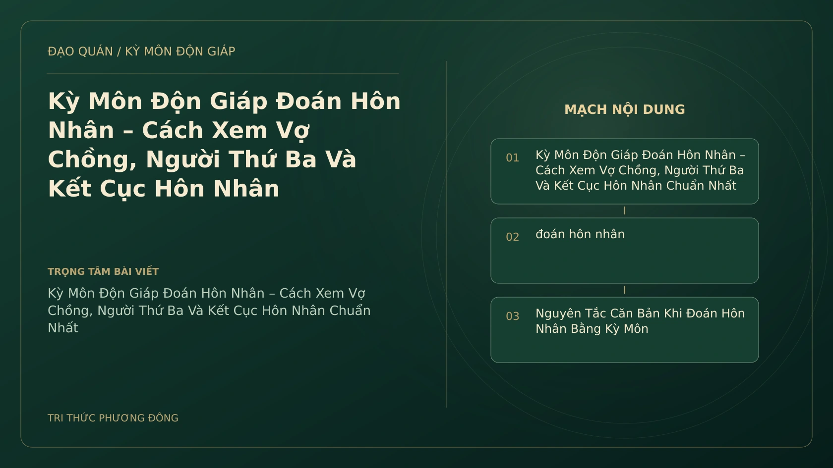 Kỳ Môn Độn Giáp Đoán Hôn Nhân – Cách Xem Vợ Chồng, Người Thứ Ba Và Kết Cục Hôn Nhân