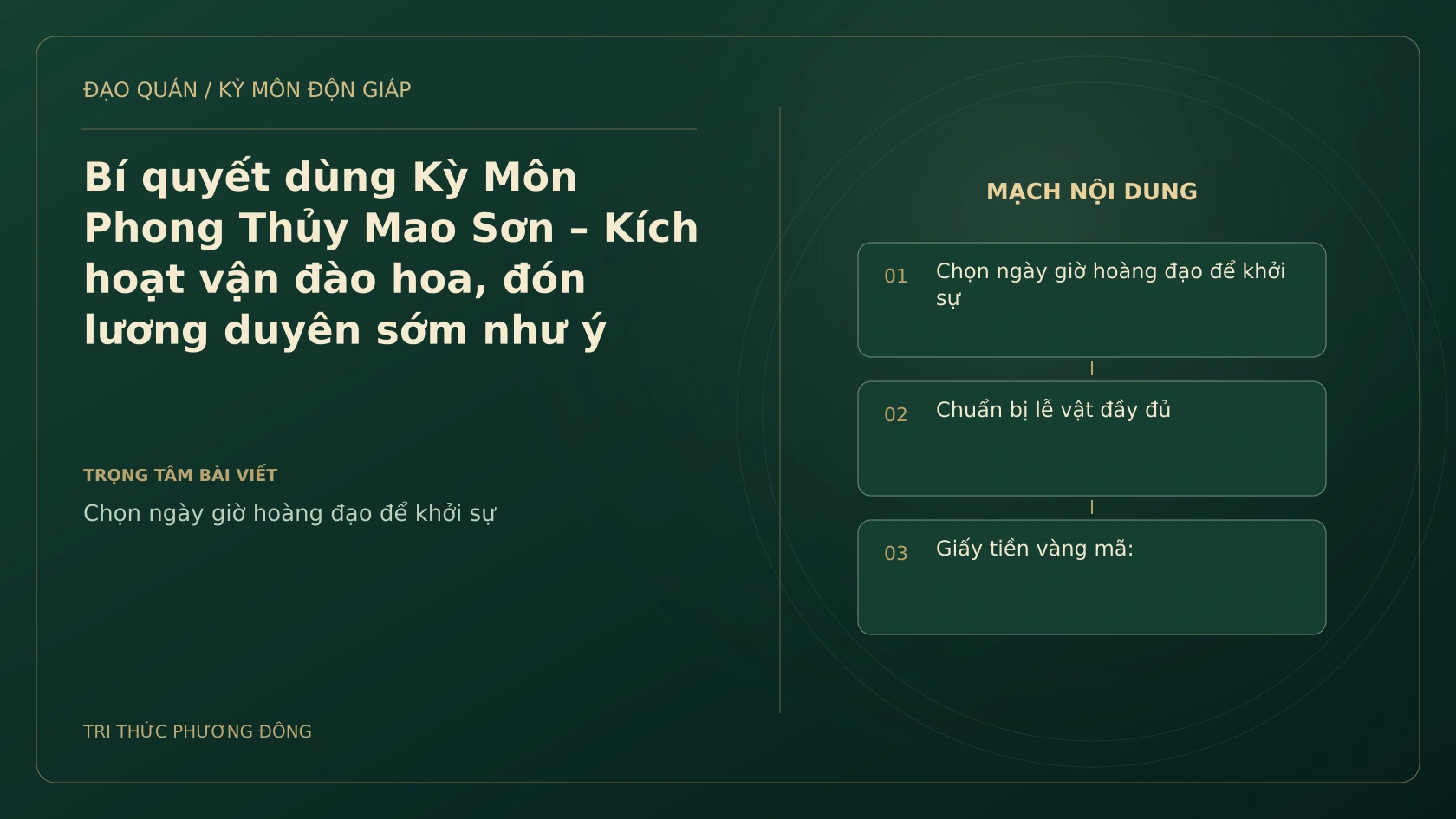 Bí quyết dùng Kỳ Môn Phong Thủy Mao Sơn – Kích hoạt vận đào hoa, đón lương duyên sớm như ý