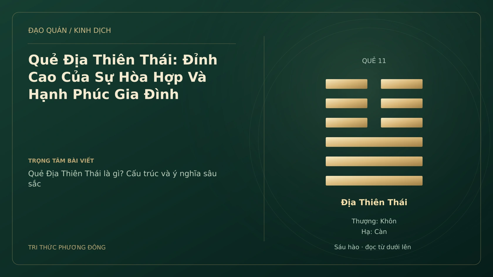 Minh họa Dịch học: Quẻ Địa Thiên Thái: Đỉnh Cao Của Sự Hòa Hợp Và Hạnh Phúc Gia Đình