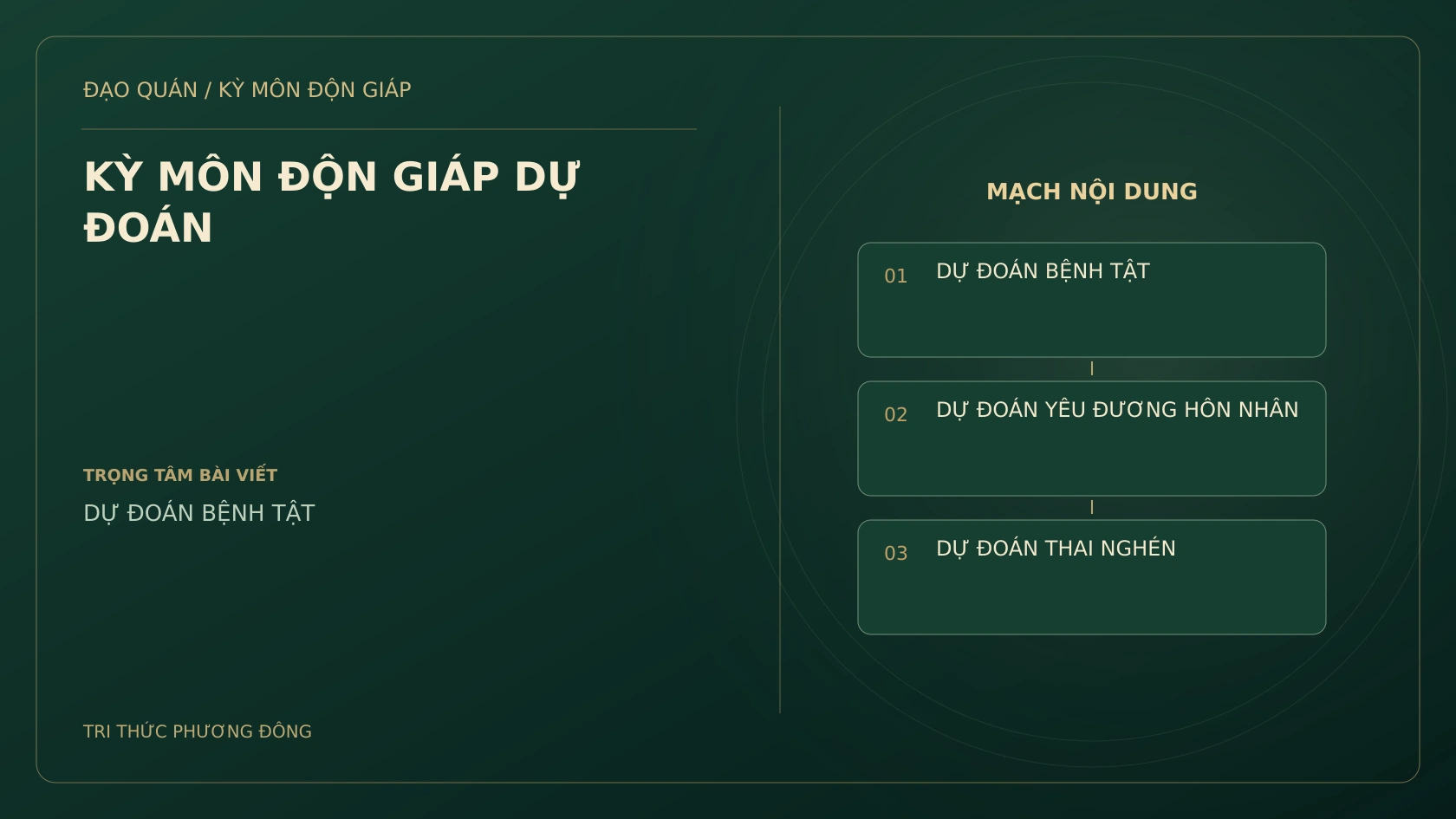 KỲ MÔN ĐỘN GIÁP DỰ ĐOÁN