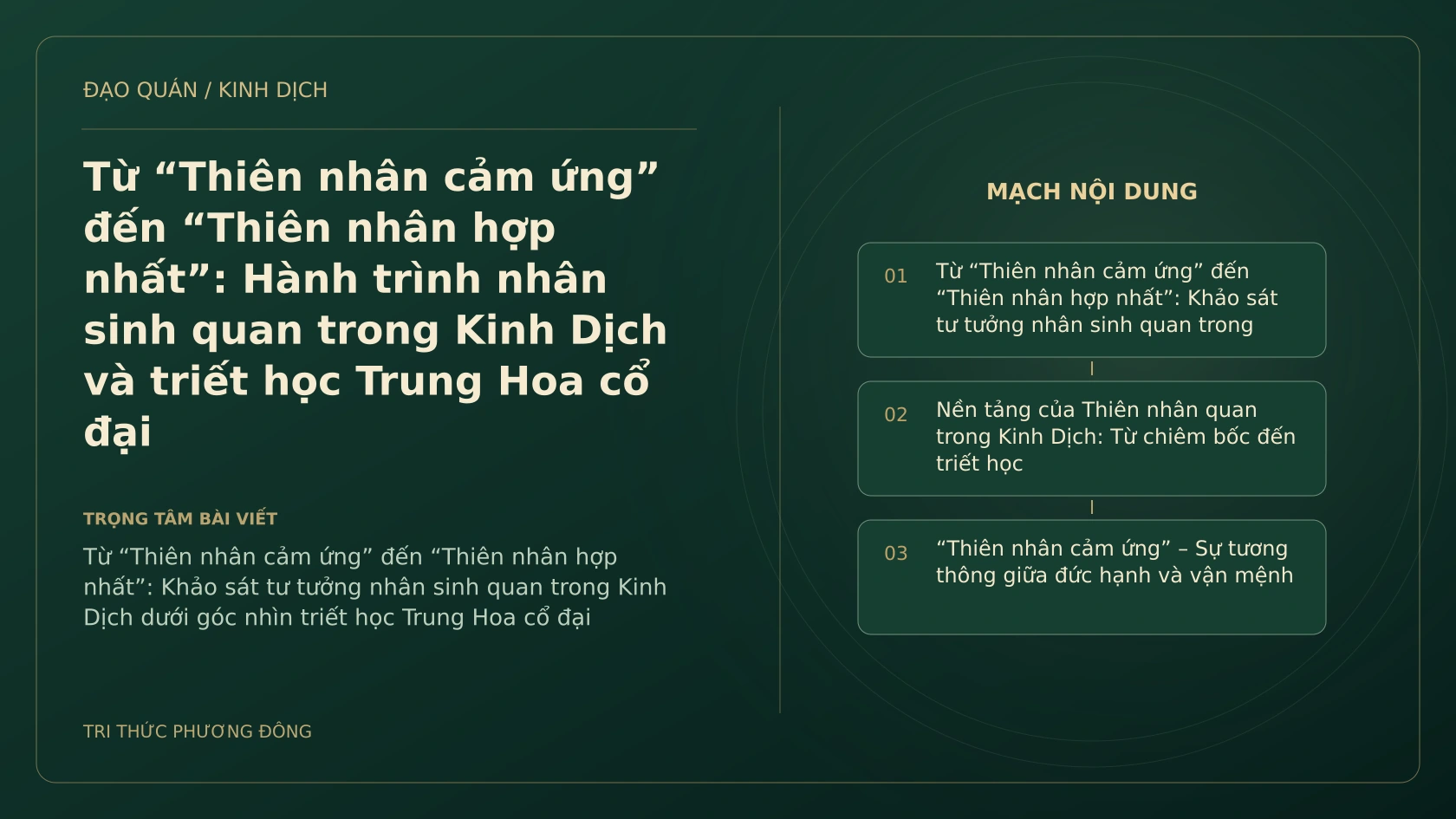 Minh họa Dịch học: Từ “Thiên nhân cảm ứng” đến “Thiên nhân hợp nhất”: Hành trình nhân sinh quan trong Kinh Dịch và triết học Trung Hoa cổ đại